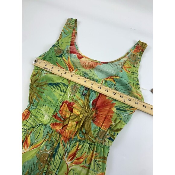 Raya Sun Dress Lot Of 2 Short Scoop Neck Pink Green Floral Beach Wear New Small - Picture 15 of 16